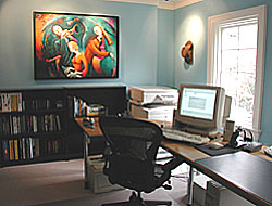 home office after staging by Six Elements