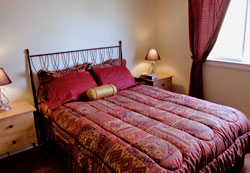 master bedroom after staging by Debra Gould